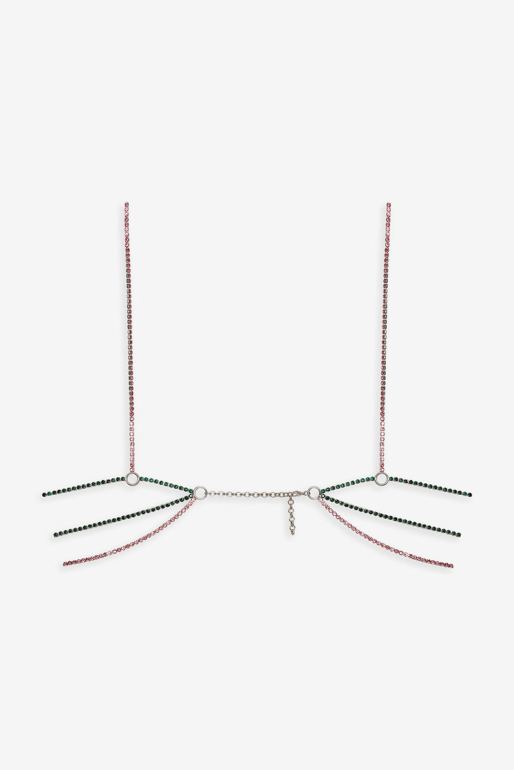 Women Tulip Rhinestone Bralette - Pink