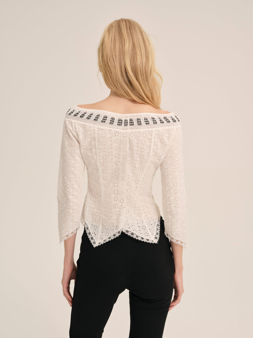 Women Rosie Ribbon Top - White