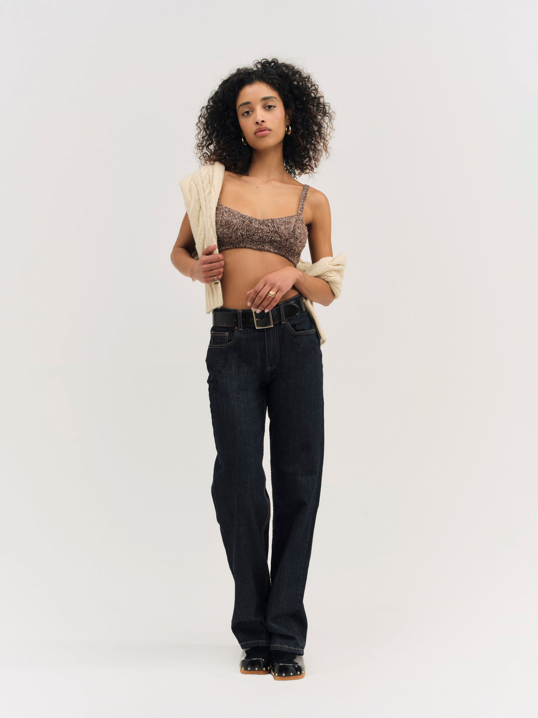 Women Nathalie Knit Bra Top - Brown