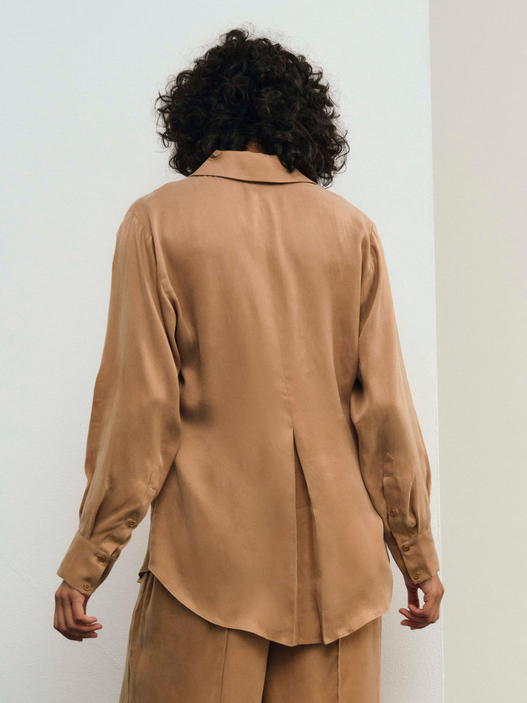 Women Clarabell Button Down Shirt - CAMEL