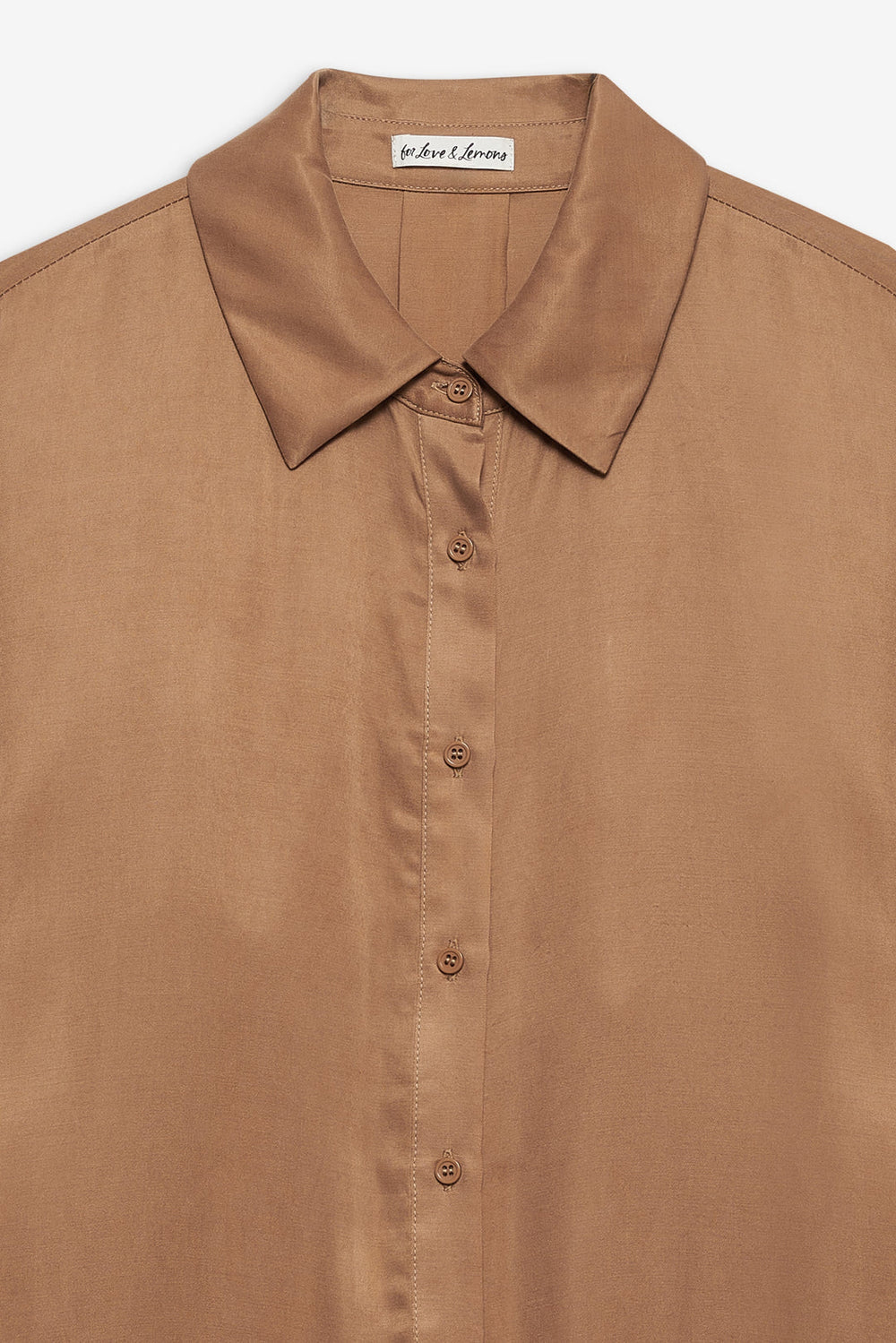 Women Clarabell Button Down Shirt - CAMEL