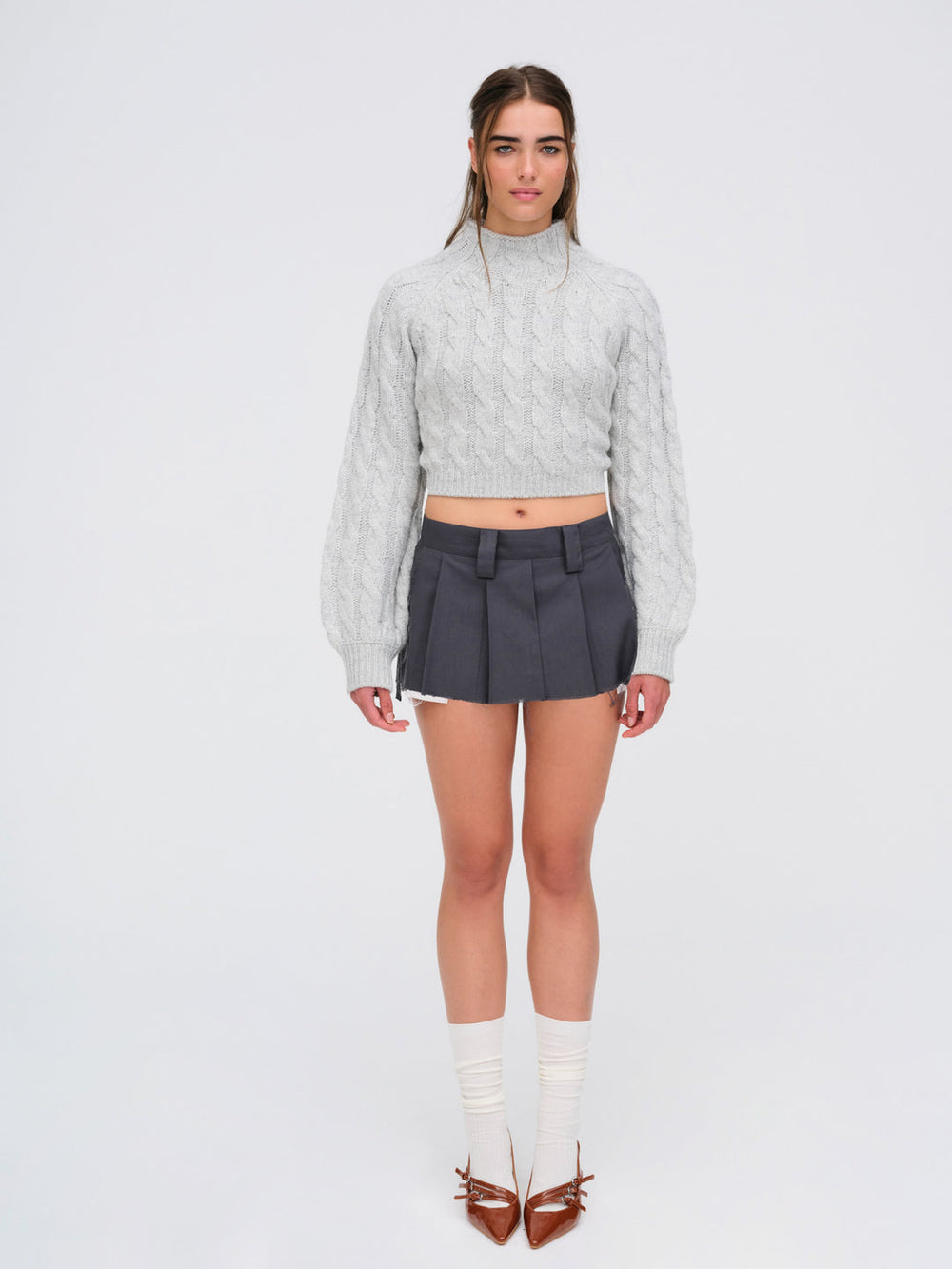 Women Lise Chunky Sweater - Grey