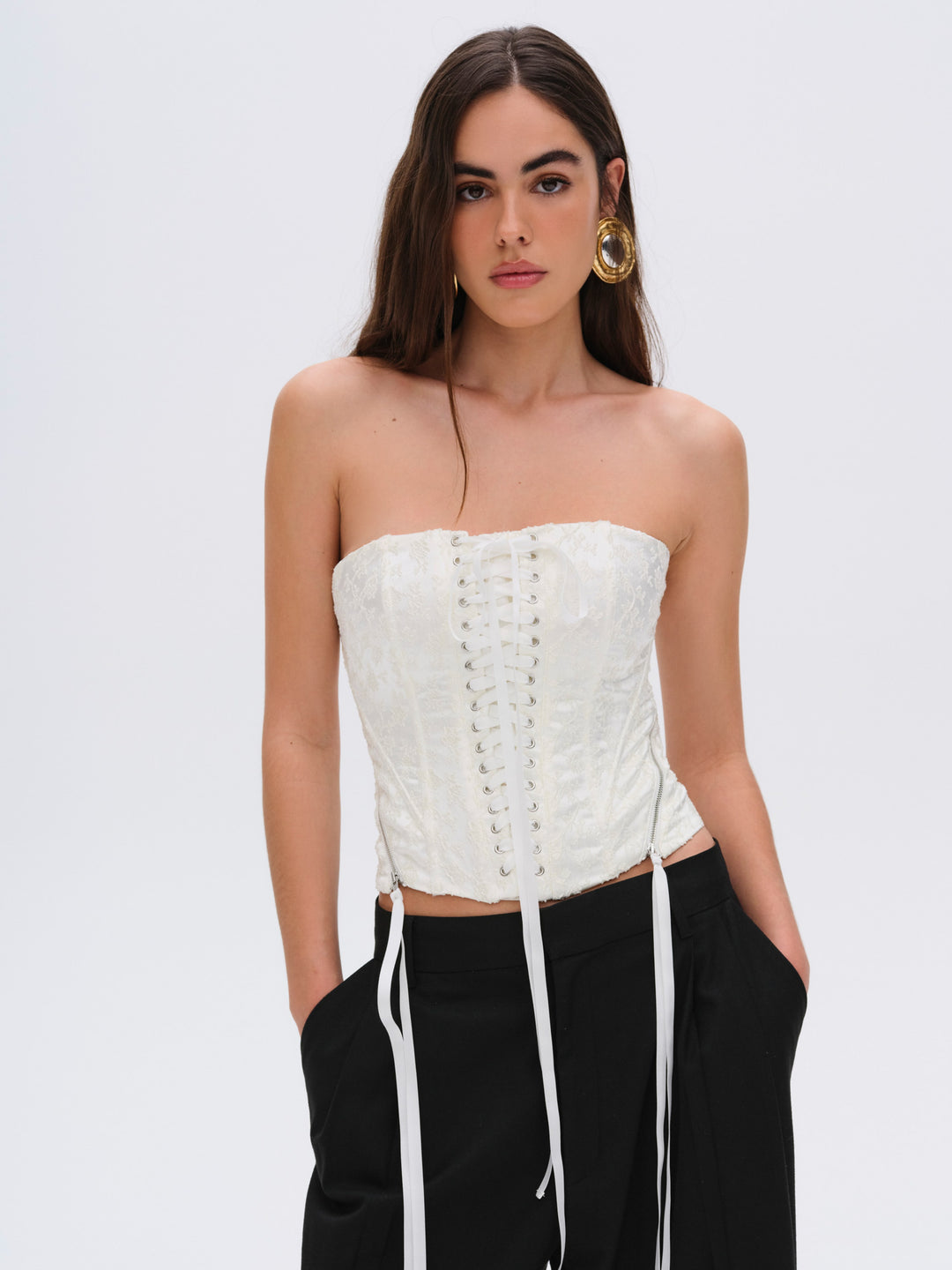 Women Lilibet Corset Top - White
