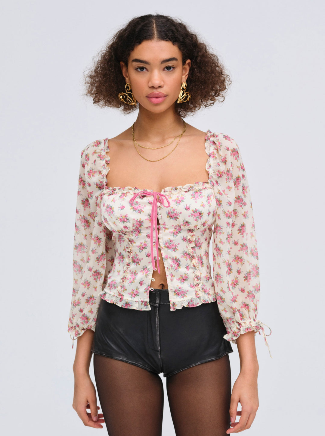 Women Etienne Top - Pink
