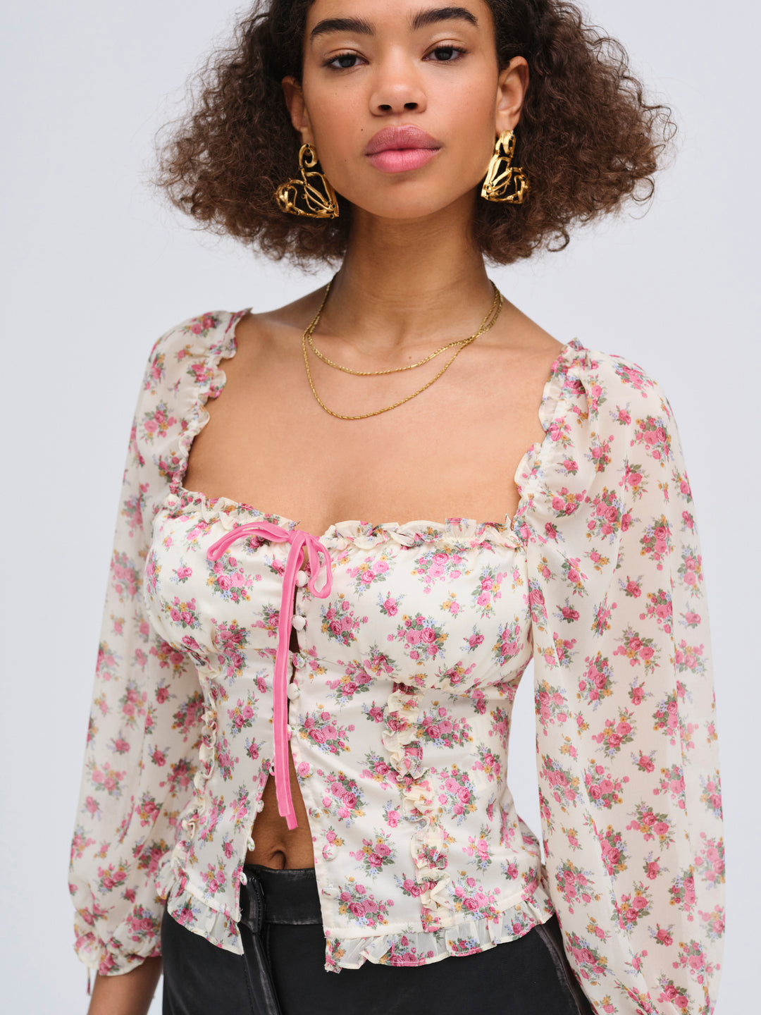 Women Etienne Top - Pink