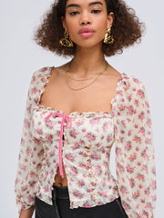 Women Etienne Top - Pink