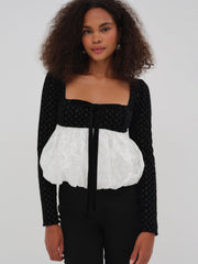 Women Elisa Bubble Top - White