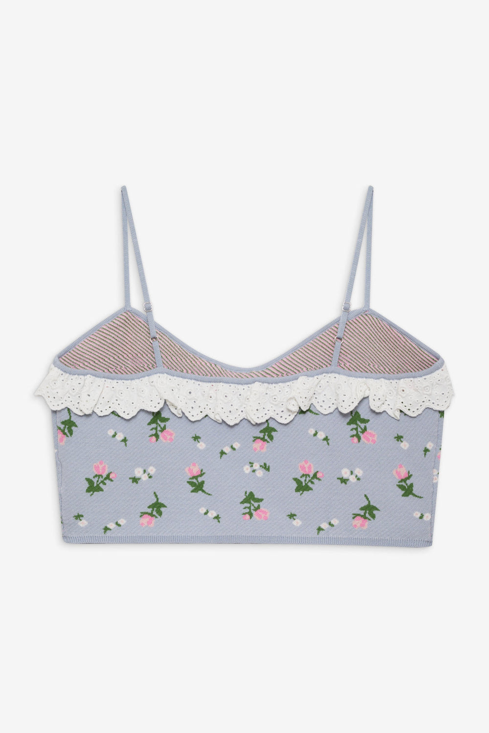 Women Amalia Knit Crop Top - Blue