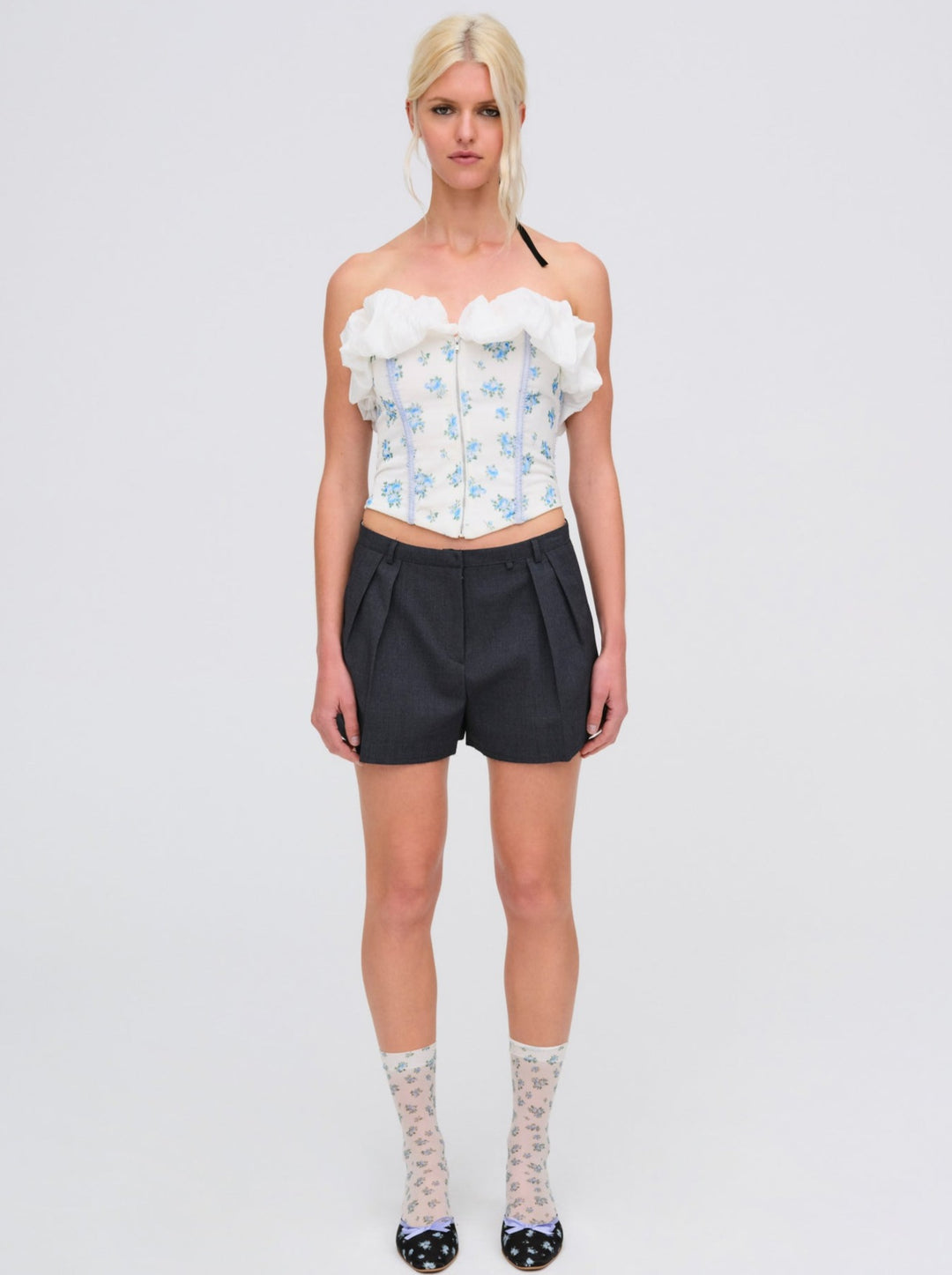 Women Evelyn Corset Top - Blue