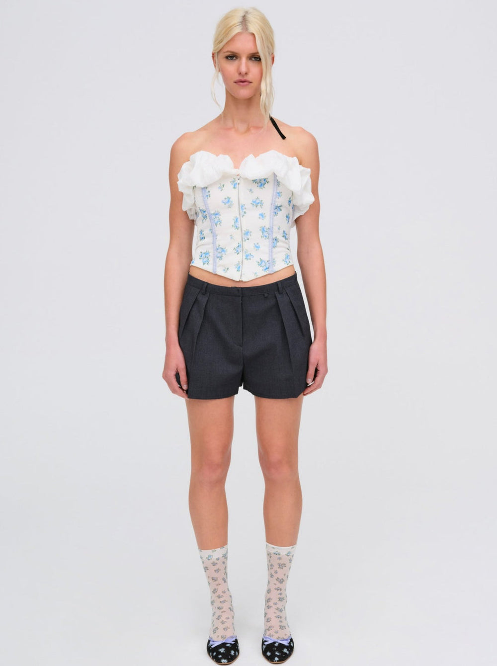 Women Evelyn Corset Top - Blue