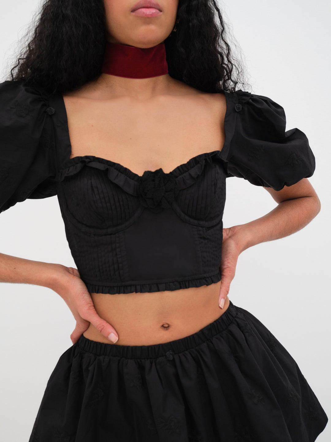 Women Maye Crop Top - Black