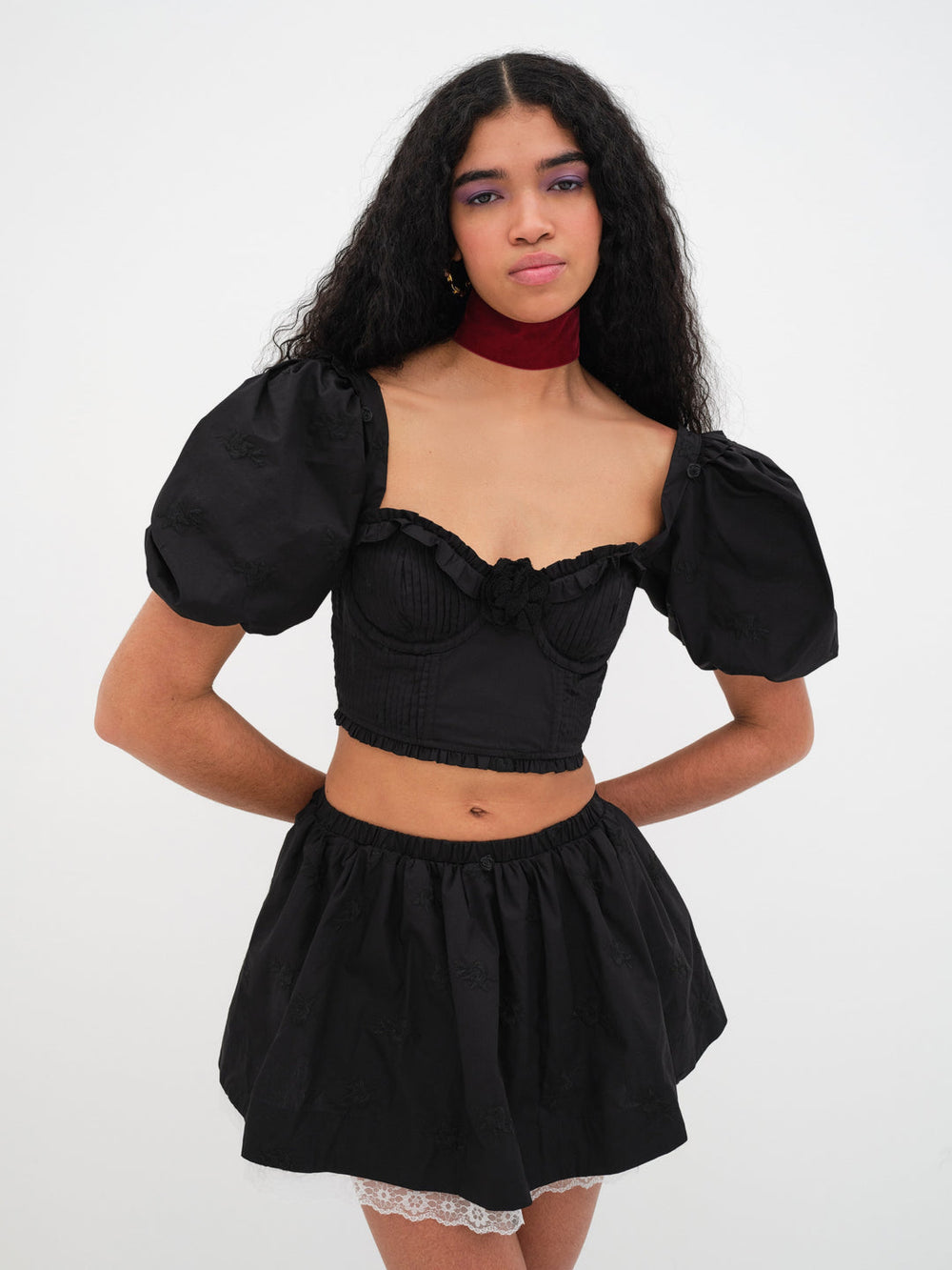 Women Maye Crop Top - Black