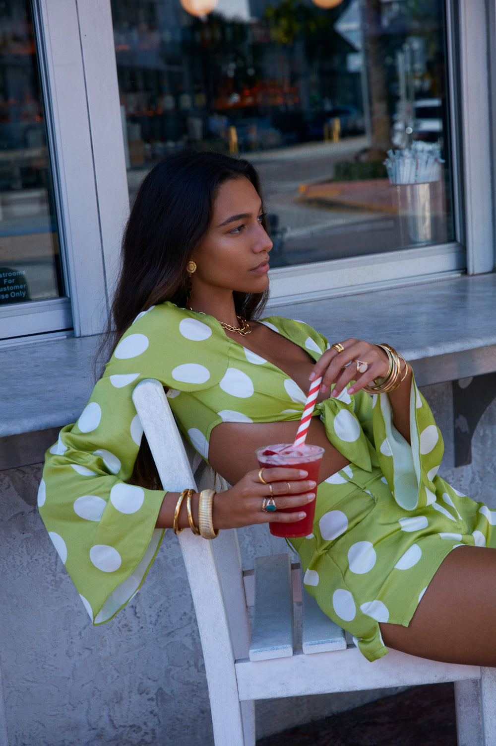 Women Galia Top - Green