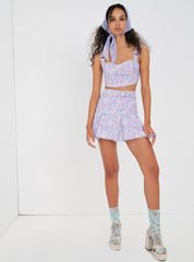 Women Lou Crop Top - Purple