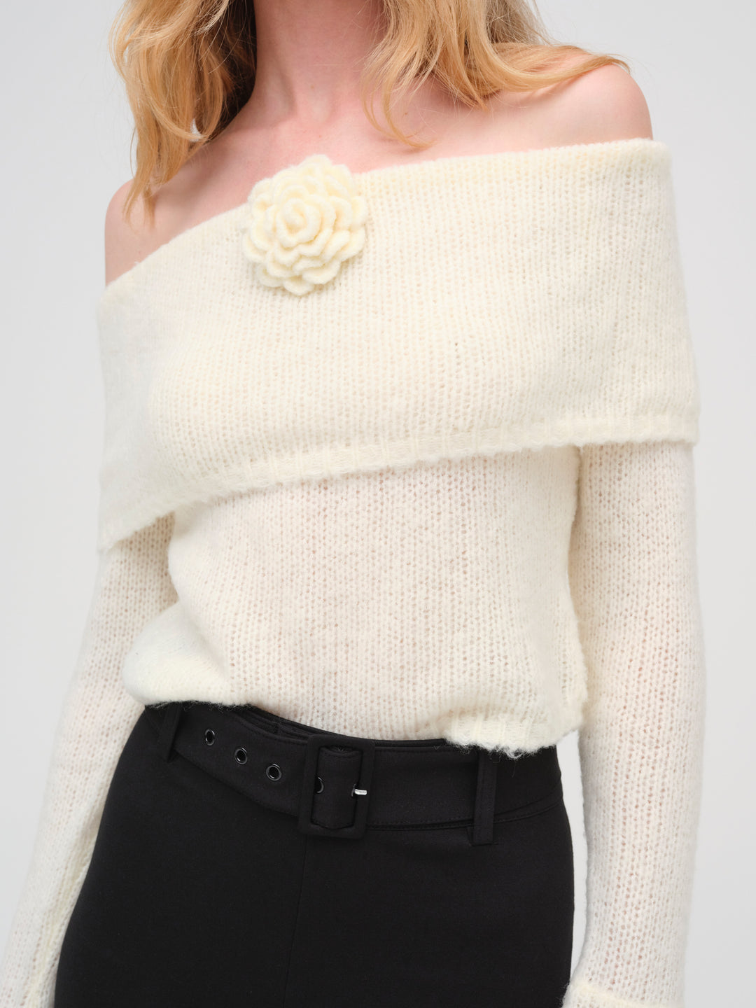 Women Aspen Knit Top - Cream