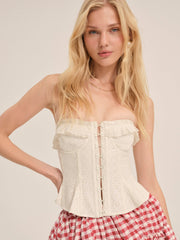 Women Tea Time Corset Top - Cream