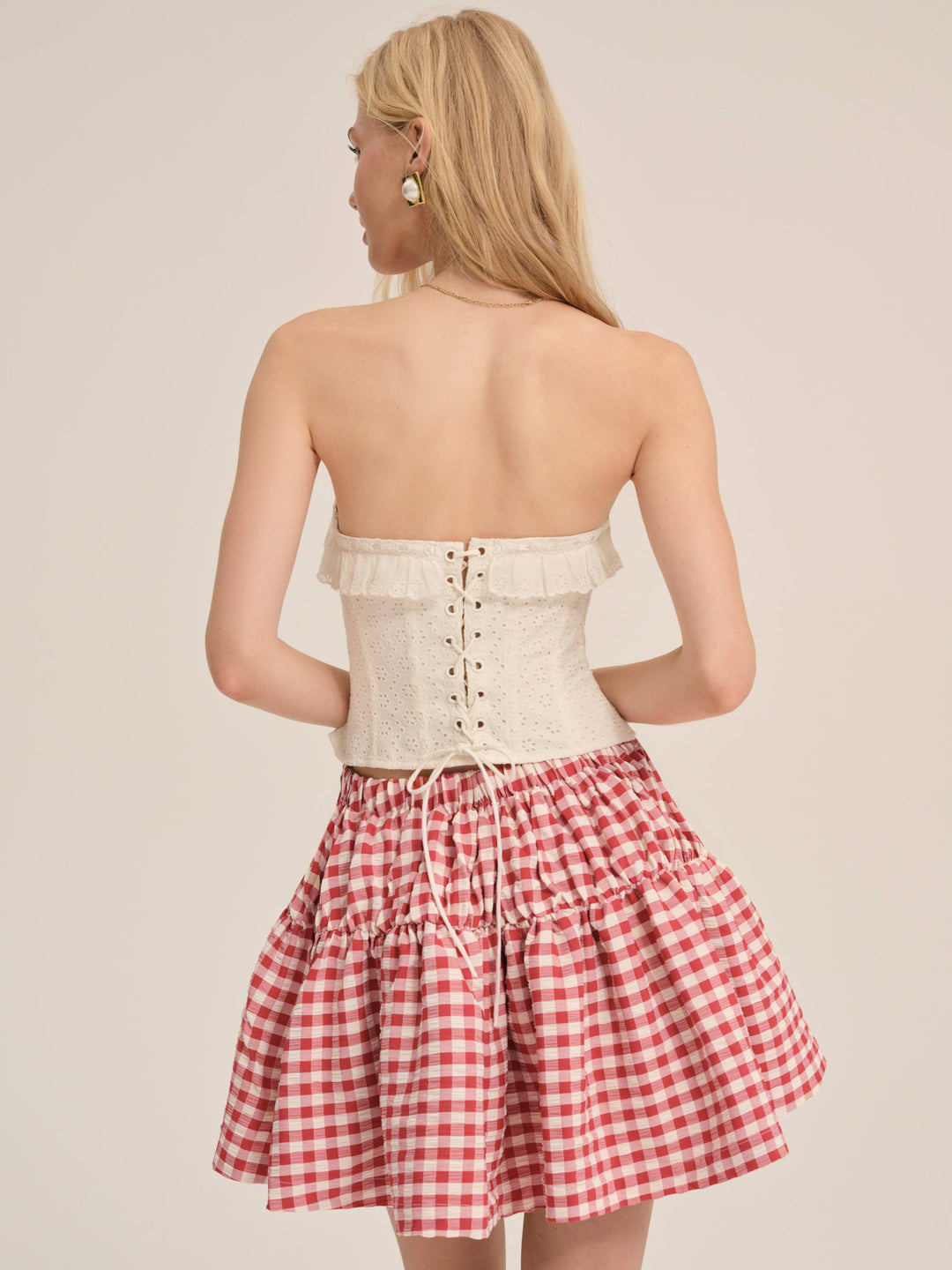 Women Tea Time Corset Top - Cream