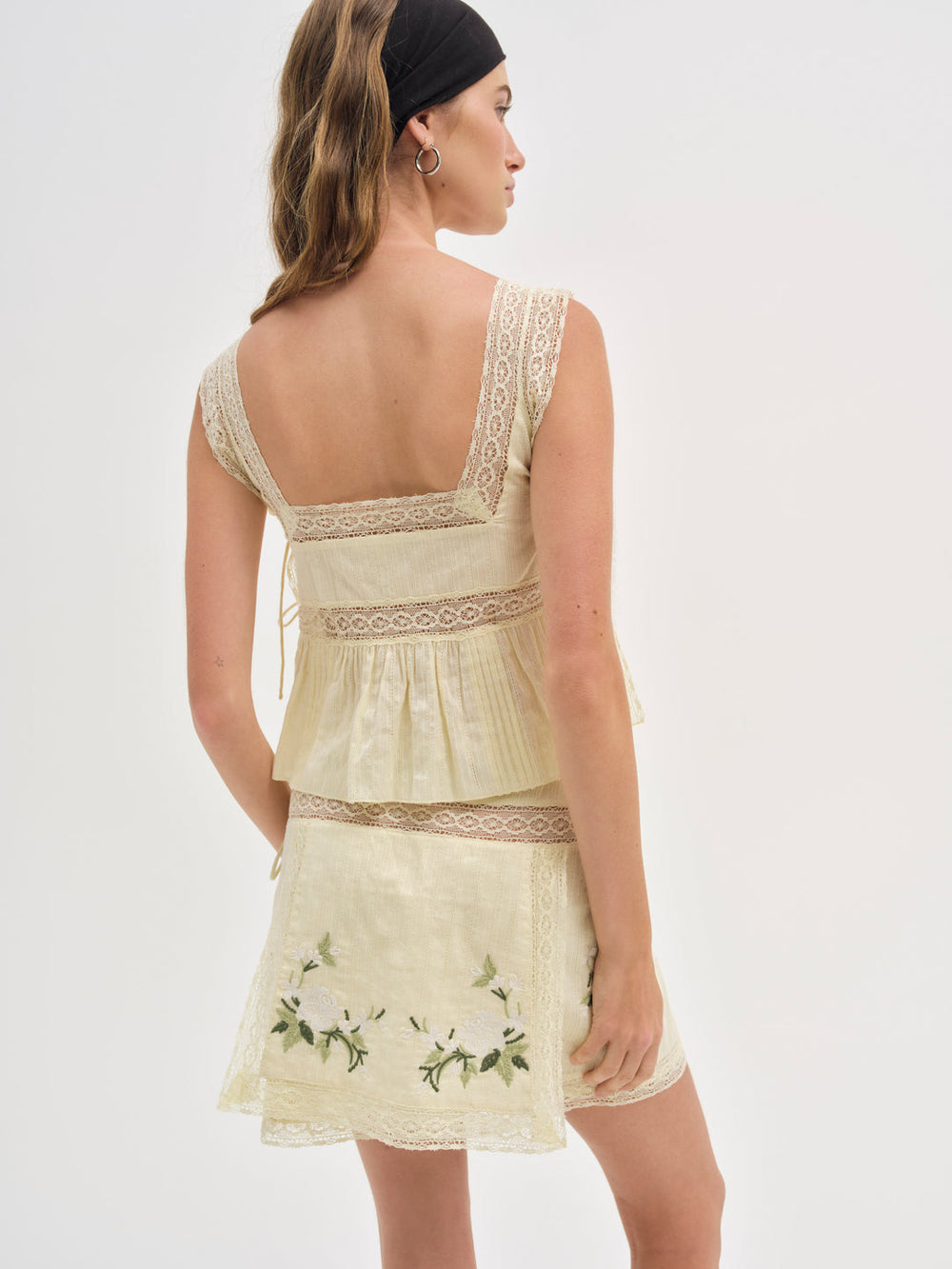 Women Jolene Embroidered Top - Yellow