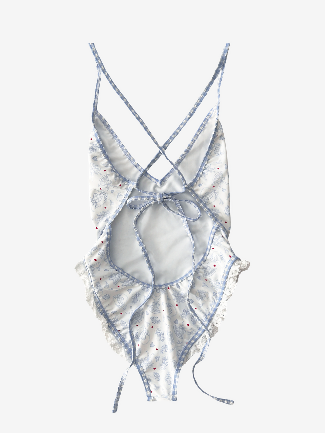 Women Strappy One Piece Swimsuit - Blue