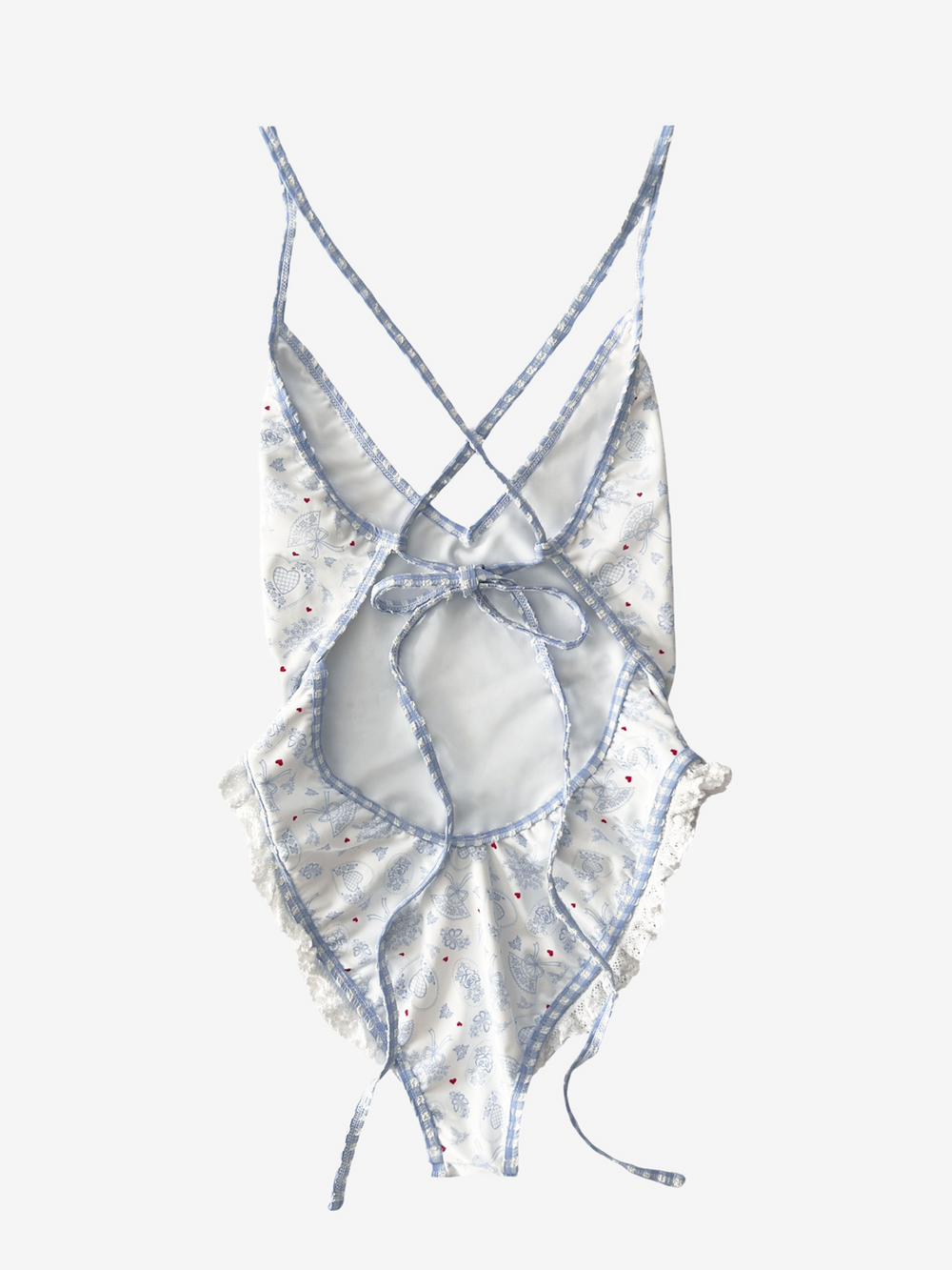 Women Strappy One Piece Swimsuit - Blue