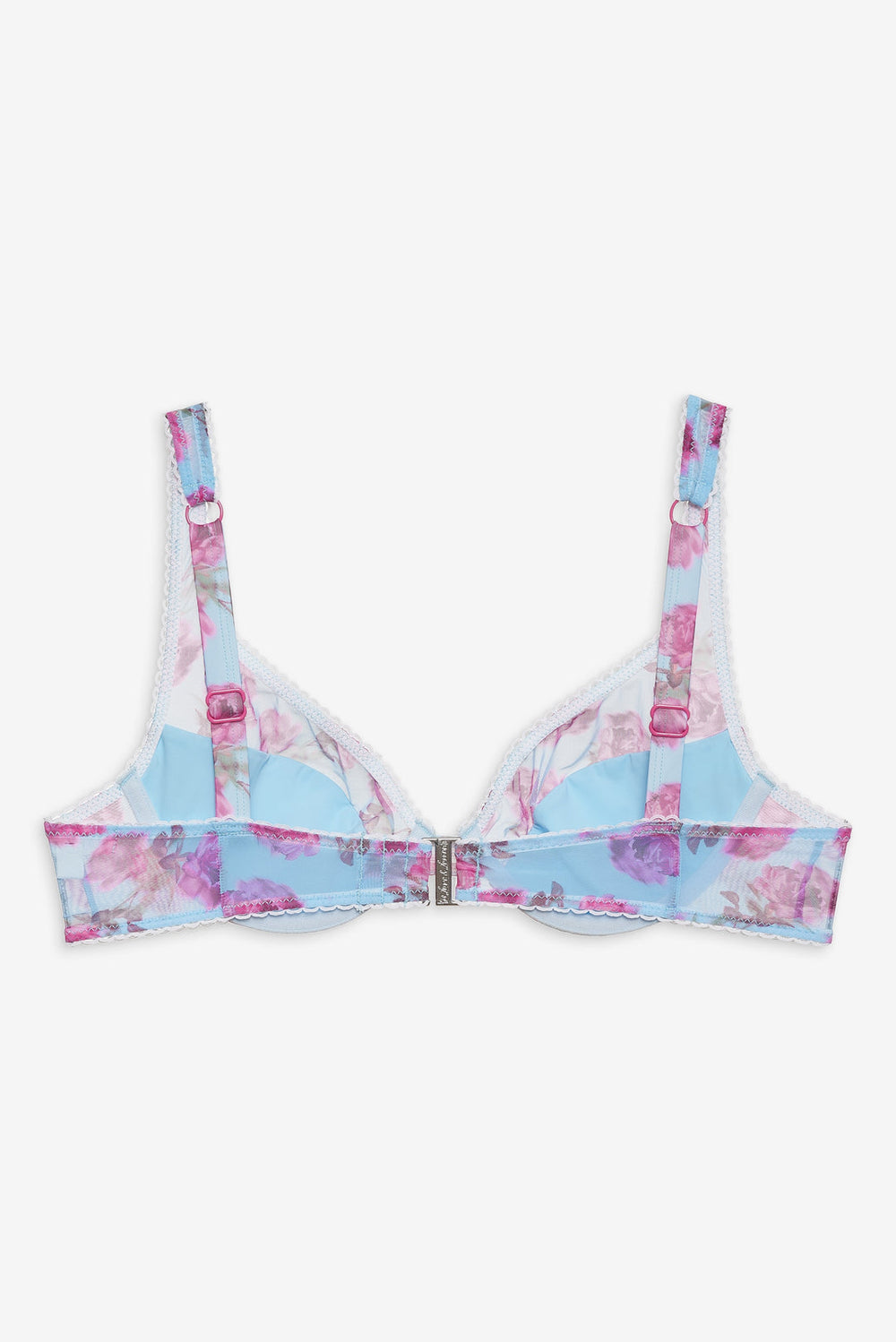 Women Floral Stems Underwire Bikini Top - Blue
