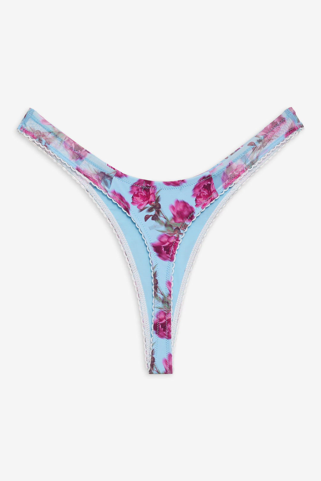 Women Floral Stems Bikini Bottom - Blue