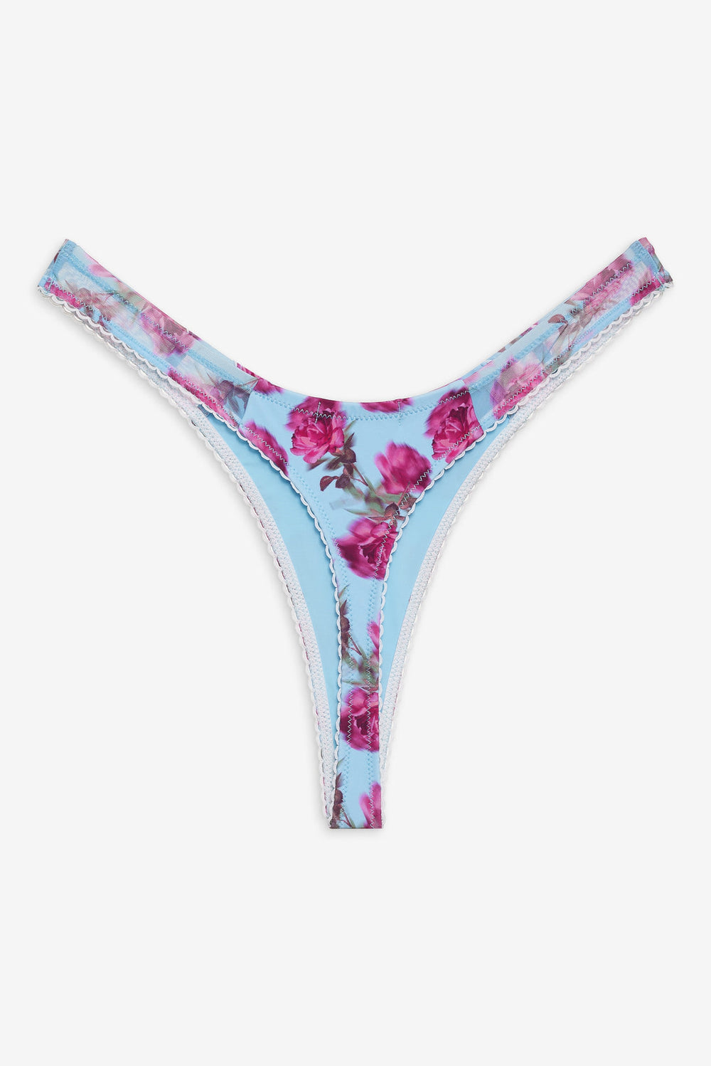 Women Floral Stems Bikini Bottom - Blue