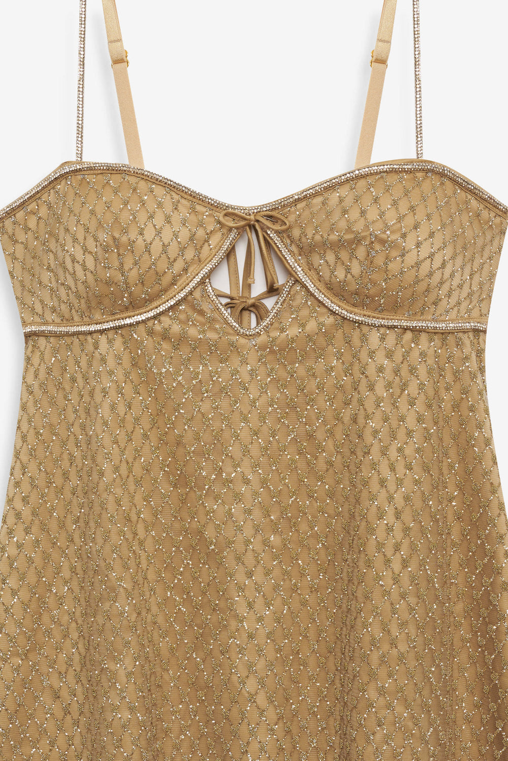 Women Glitter Slip Dress - Gold