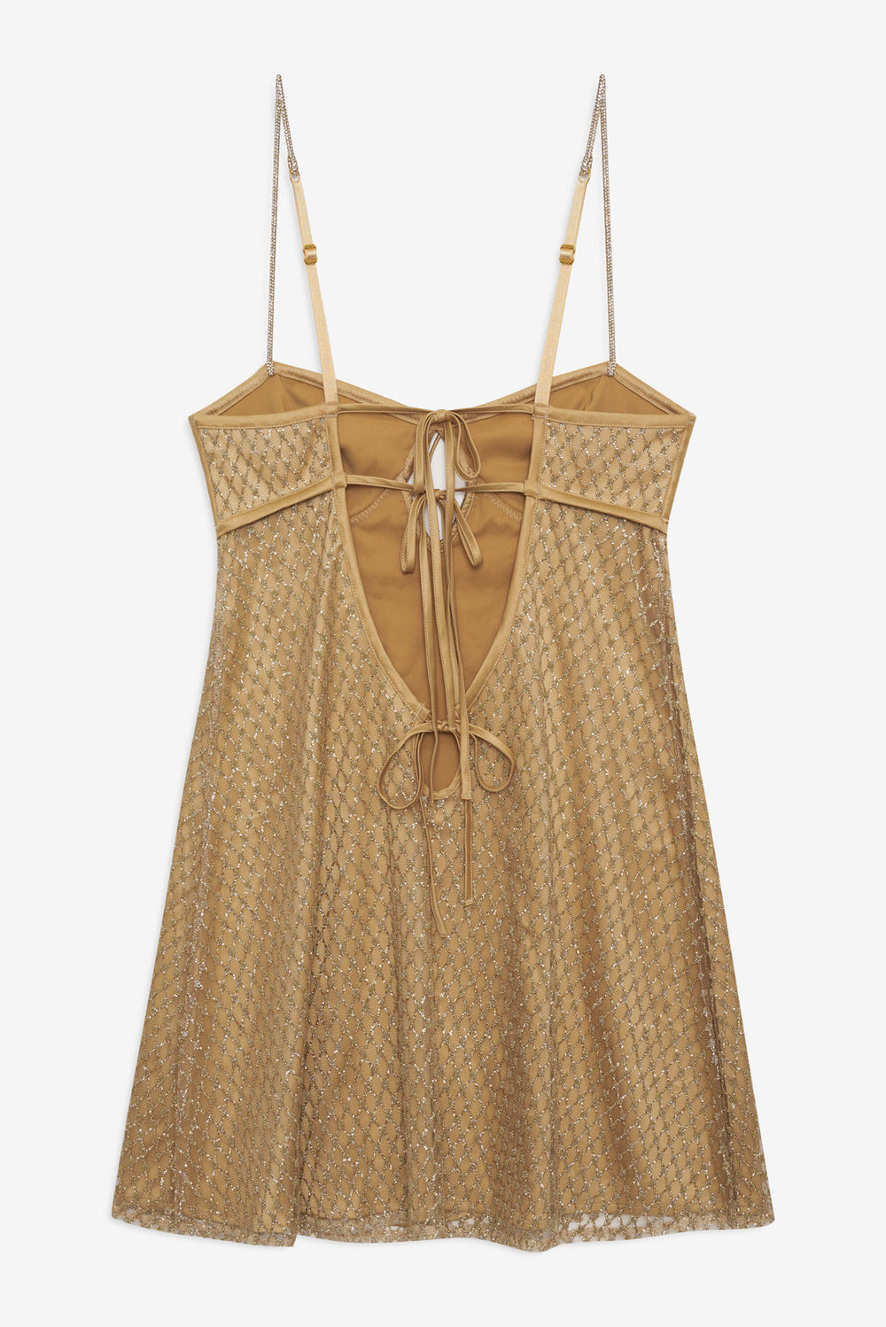 Women Glitter Slip Dress - Gold