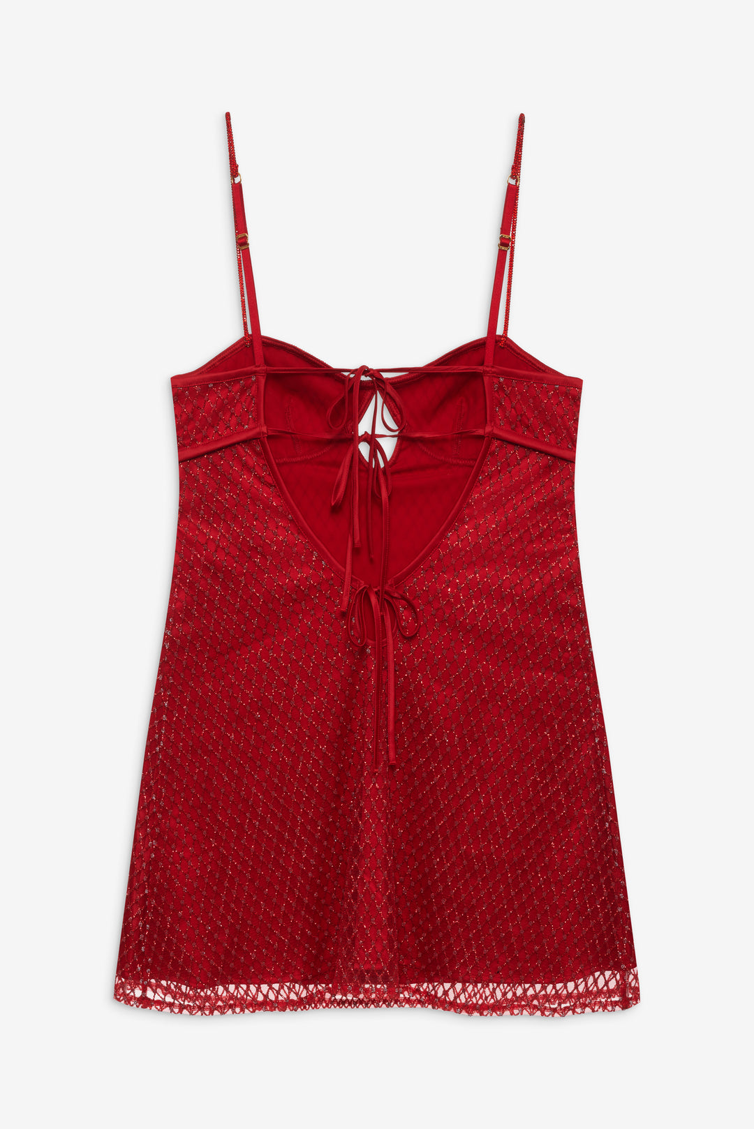 Women Glitter Slip Dress - Red