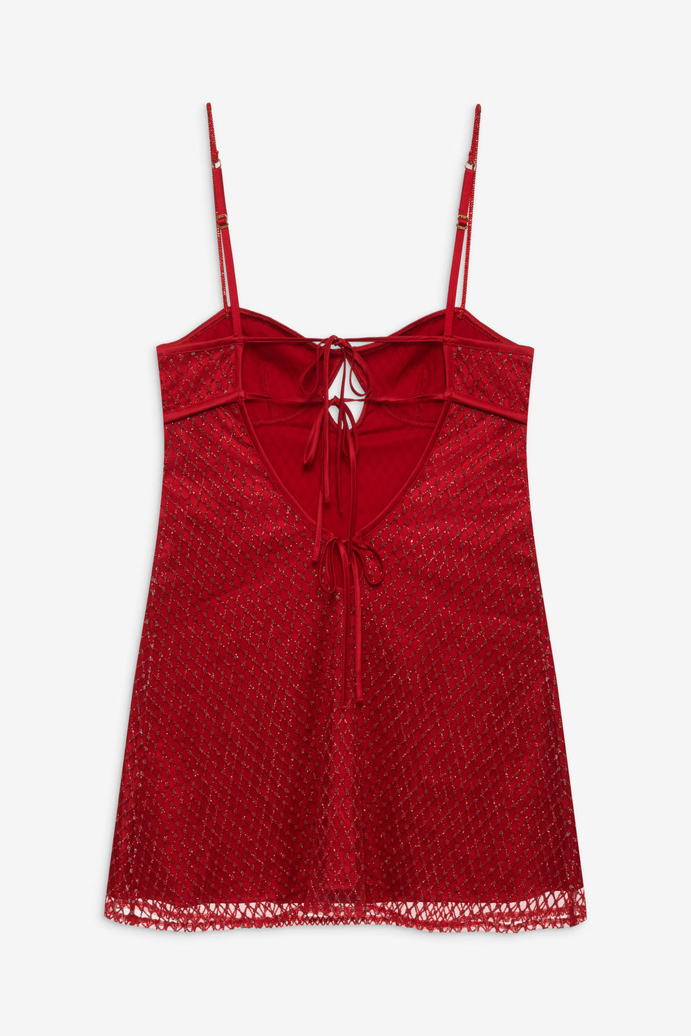 Women Glitter Slip Dress - Red