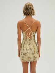 Women Opal Mini Dress - Gold