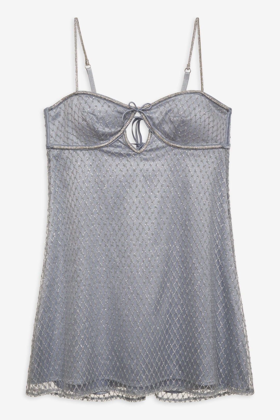 Women Glitter Slip Dress - Silver