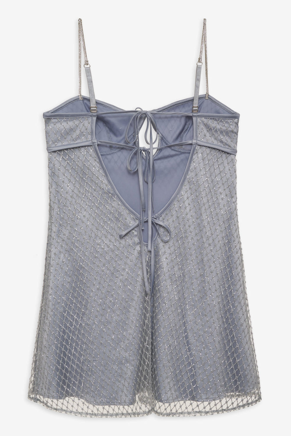 Women Glitter Slip Dress - Silver