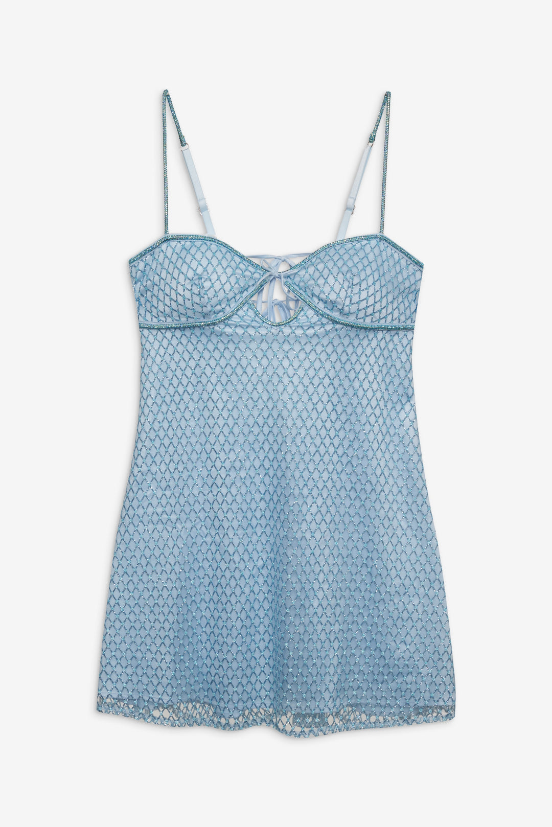 Women Glitter Slip Dress - Blue