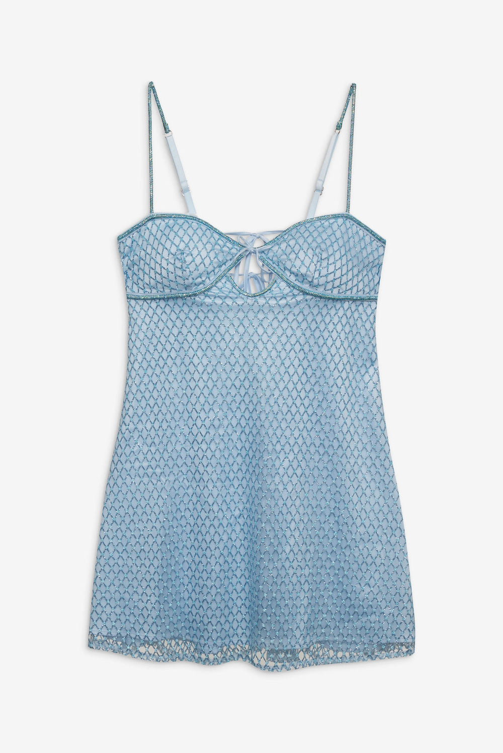 Women Glitter Slip Dress - Blue