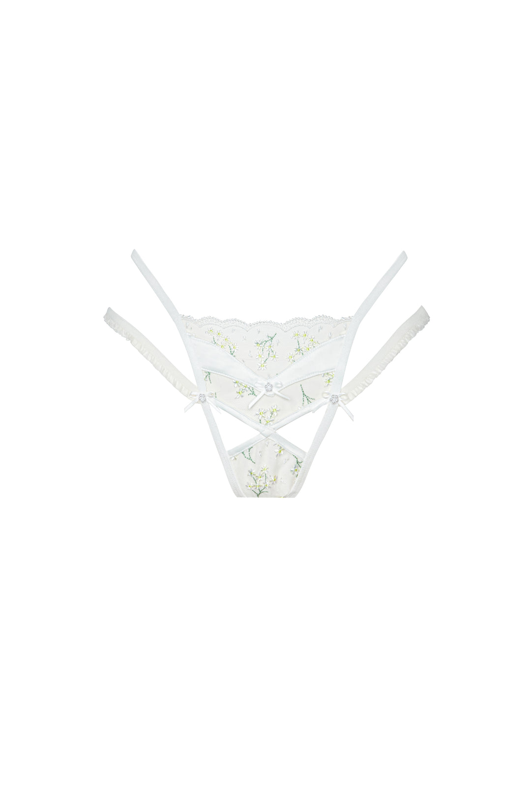 Women Baby's Breath Thong Panty - Ivory