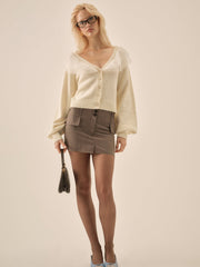 Women Aster Knit Cardigan - Cream