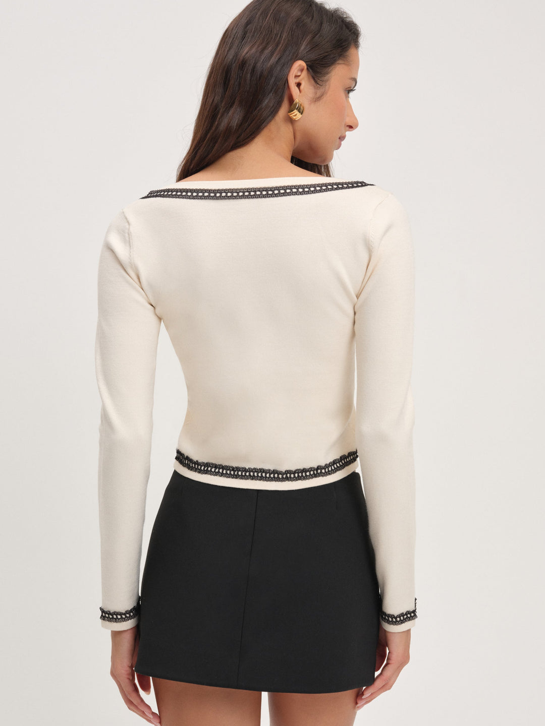 Women Greta Long Sleeve Knit Top - Cream