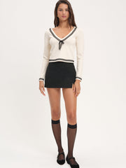 Women Greta Long Sleeve Knit Top - Cream
