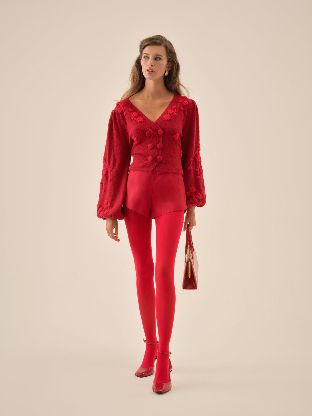 Women Adalyn Cardigan - Red