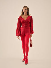 Women Adalyn Cardigan - Red