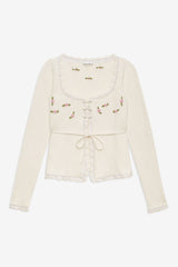 Women Pheobe Knit Top - Cream