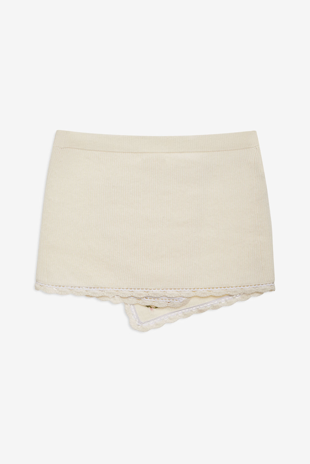 Women Pheobe Knit Mini Skirt - Cream