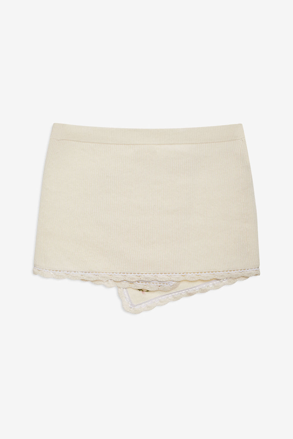 Women Pheobe Knit Mini Skirt - Cream