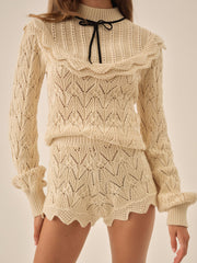 Women Lelia Knit Short - Cream