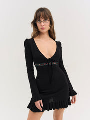 Women Naomi Knit Mini Dress - Black