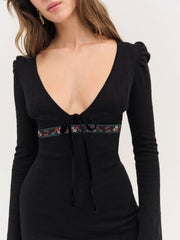 Women Naomi Knit Mini Dress - Black