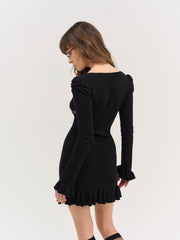 Women Naomi Knit Mini Dress - Black