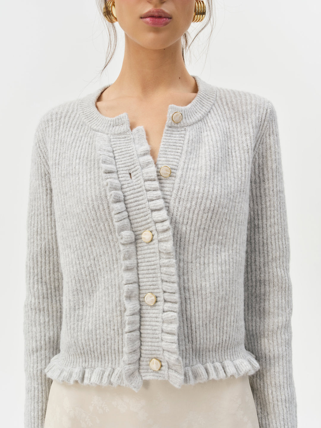 Women Mia Soft Knit Cardigan - Grey